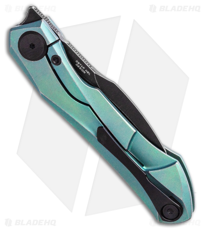 Bestech Knives Ivy | Front Flipper | Green Ti + Black SW