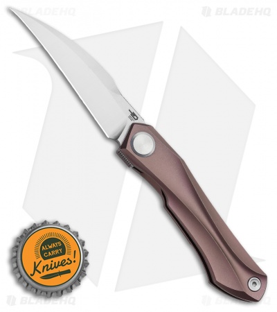 Bestech Knives Ivy Frame Lock Front Flipper Pink Ti (3" Satin)