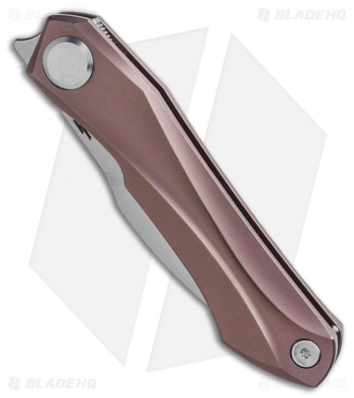 Bestech Knives Ivy Frame Lock Front Flipper Pink Ti (3" Satin)