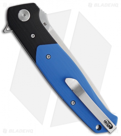 Bestech Knives Swordfish Liner Lock Knife Black/Blue G-10 (3.875" D2) BTKG03D