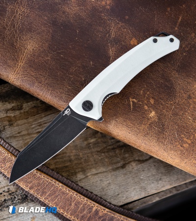 Bestech Knives Texel Liner Lock Knife White G-10 (3.25" Black) BG21E