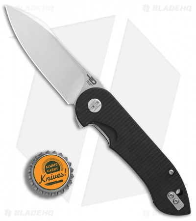 Bestech Knives Torpedo Liner Lock Knife Black G-10 (3.13" Satin) BG17A-1