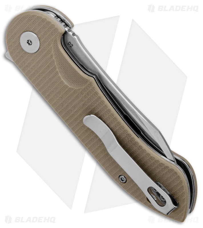 Bestech Knives Torpedo Liner Lock Knife Tan G-10 (3.13" Satin) BG17B-1