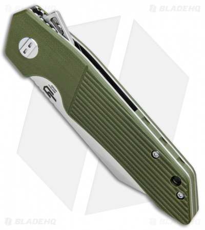 Bestech Knives Barracuda Liner Lock Knife Green G-10 (3.5" Stonewash) BG15B-1