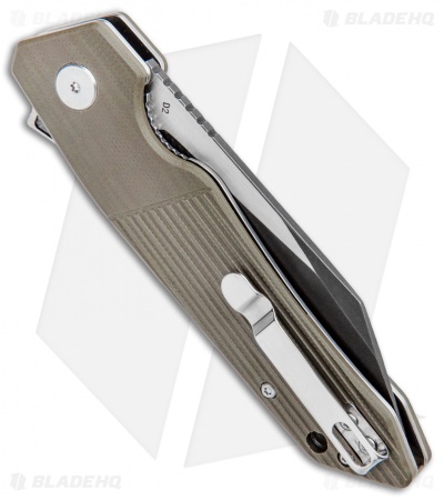 Bestech Knives Barracuda Liner Lock Knife Tan G-10 (3.5" Black SW) BG15C-2
