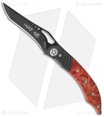 Delta Z Osprey Liner Lock Knife Maple Burl (3.50" Black) DZ-7130-MR
