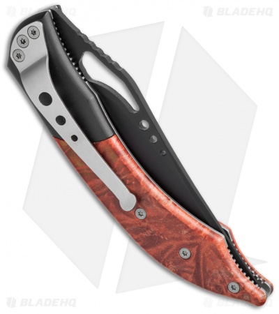 ●Blade オリジナル盤 OG ミドル Delta Z Osprey Liner Lock Knife Maple Burl (3.50