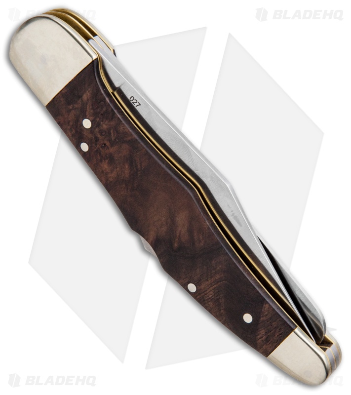 Boker Jager Gold Duo Lock Back Folding Knife Walnut Wood (4" Satin) 114025