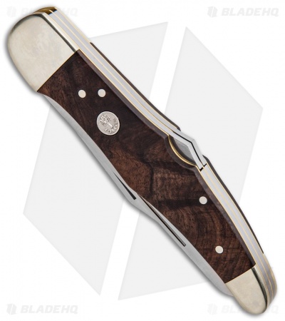 Boker Jager Gold Duo Lock Back Folding Knife Walnut Wood (4" Satin) 114025