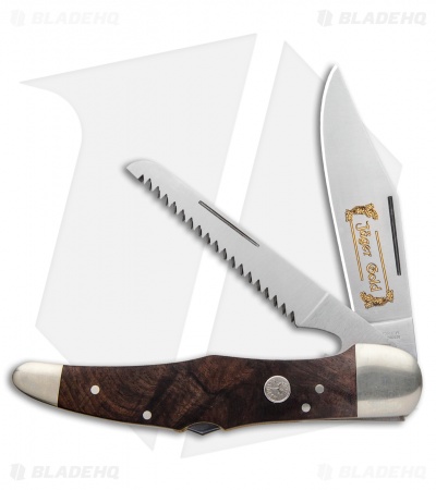 Boker Jager Gold Duo Lock Back Folding Knife Walnut Wood (4" Satin) 114025