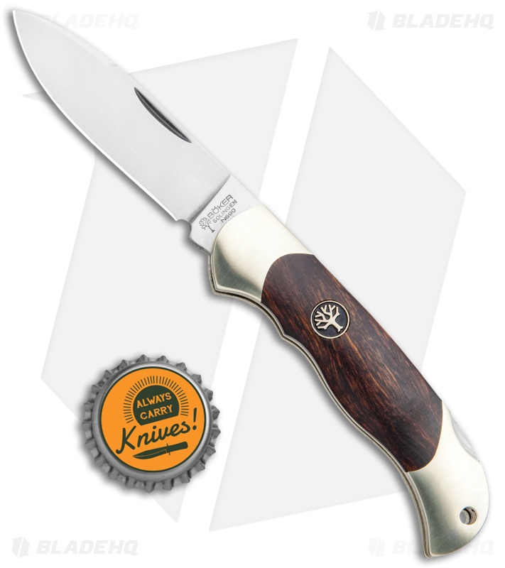 Boker Junior Scout Spear Point Lockback Knife Desert Ironwood (2.6" Damascus)