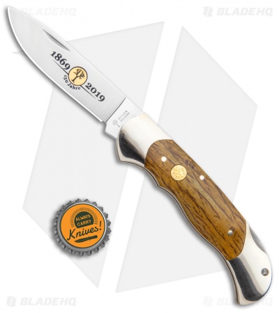 Boker Optima 150th Anniversary Lockback Knife Curly Birch Wood 115122
