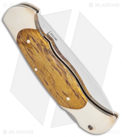 Boker Optima 150th Anniversary Lockback Knife Curly Birch Wood 115122