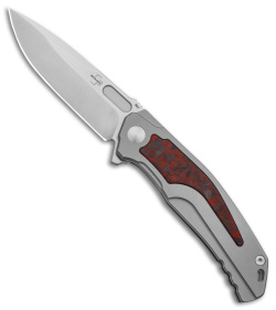 Boker Plus Aphex Mini Frame Lock Knife Titanium/Red Marble CF (3" Satin) 1BO197