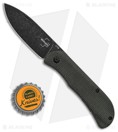 Boker Plus Exskelibur Micarta Mini Frame Lock Knife Green (2.7" Black ) 01BO367