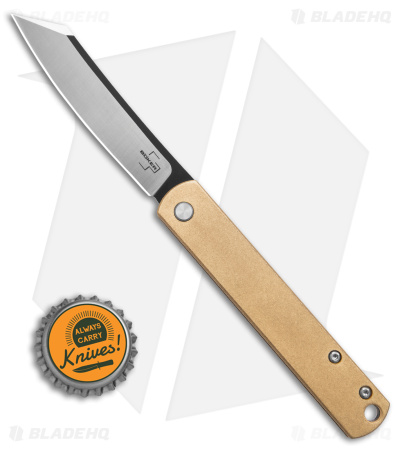 Boker Plus Zensin 42 Slip Joint Knife Brass  (3" Satin) 01BO369