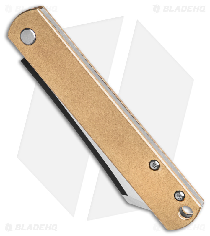 Boker Plus Zensin 42 Slip Joint Knife Brass  (3" Satin) 01BO369