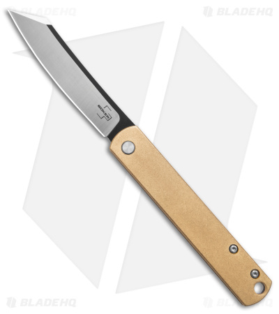 Boker Plus Zensin 42 Slip Joint Knife Brass  (3" Satin) 01BO369