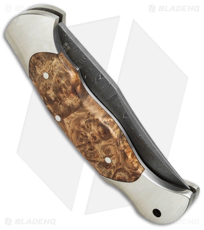 Boker Scout Lock Back Knife Amboina Wood (3.125" Damascus) 112032DAM