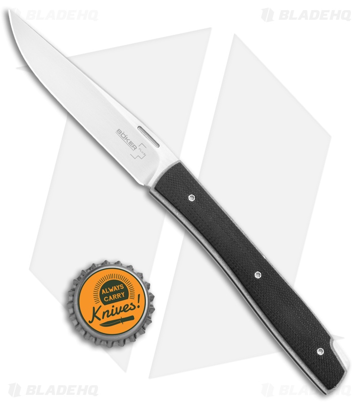 Boker Plus Urban Trapper Lockback Knife Black G10 (3.5" Satin) 01BO786