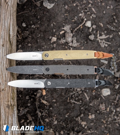 Boker Plus Kansei  Matsuno LRF Liner Lock Knife Brass (3" Satin) 