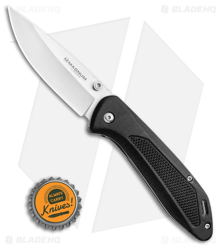 Boker Magnum Advance Checkering Black Liner Lock Knife Aluminum (3.1" Satin)