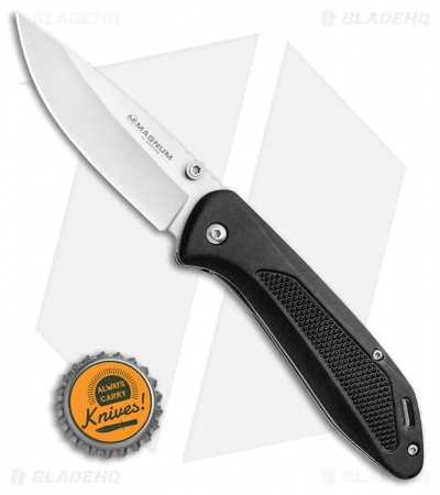 Boker Magnum Advance Checkering Black Liner Lock Knife Aluminum (3.1" Satin)