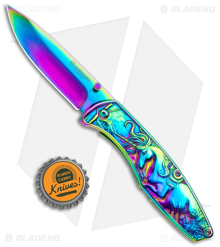 Boker Magnum Anna's Rainbow Unicorn | Frame Lock 01MB231 - Blade HQ