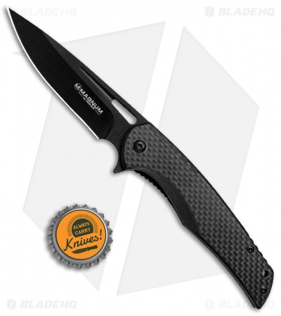 Boker Magnum Black Carbon Liner Lock Knife CF/G-10 (3.5" Black) 01RY703