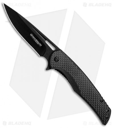 Boker Magnum Black Carbon Liner Lock Knife CF/G-10 (3.5" Black) 01RY703