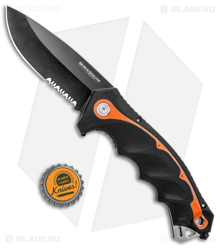 Boker Magnum Chainsaw Attendant Lock Knife (3.5" Black) 01RY293