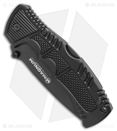 Boker Magnum Charlie Lockback Knife (3.75" Black Serr) 01MB712