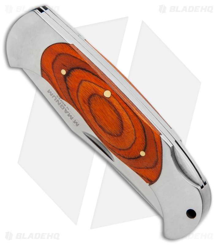 Boker Magnum Classic Hunter Slim Lockback Knife Wood (3.5" Satin) 01MB128