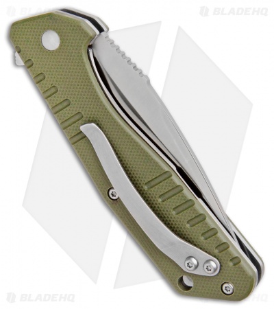 Boker Magnum Coccodrillo Vero Liner Lock Knife OD Green G10 (3.125" Satin)