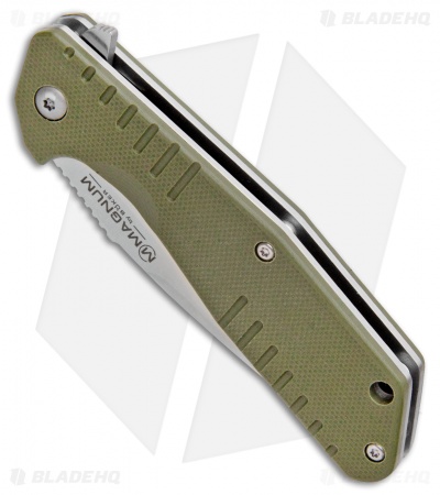 Boker Magnum Coccodrillo Vero Liner Lock Knife OD Green G10 (3.125" Satin)