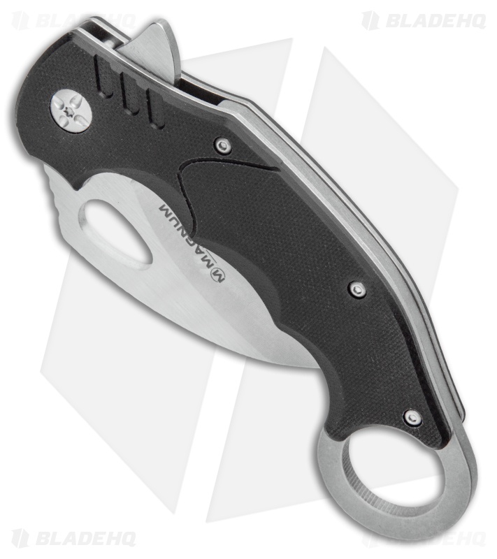 Boker Magnum Dark Claw Liner Lock Karambit Knife Black G-10 (2.75" Stonewash)