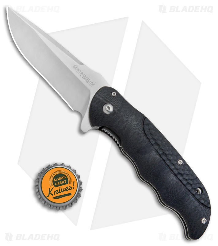 Boker Magnum Foxtrot Golf Liner Lock Knife Black G-10 (3.5" Satin) 01MB701