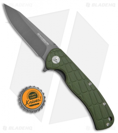 Boker Magnum Foxtrot Sierra Frame Lock Knife Green G-10 (3.3" Gray) 01MB705