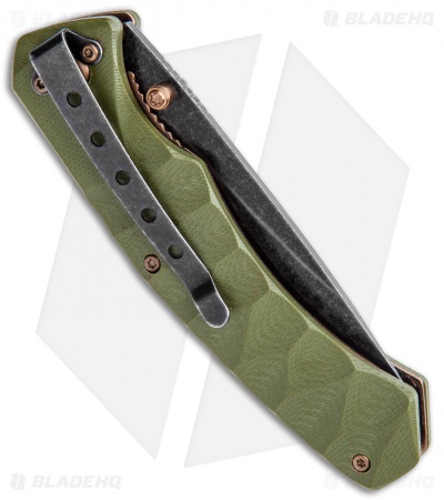 Boker Magnum Iguanodon Liner Lock Knife OD Green G-10 (3.3" Black SW) 01SC072