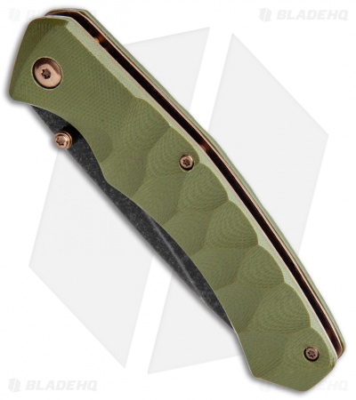 Boker Magnum Iguanodon Liner Lock Knife OD Green G-10 (3.3" Black SW) 01SC072