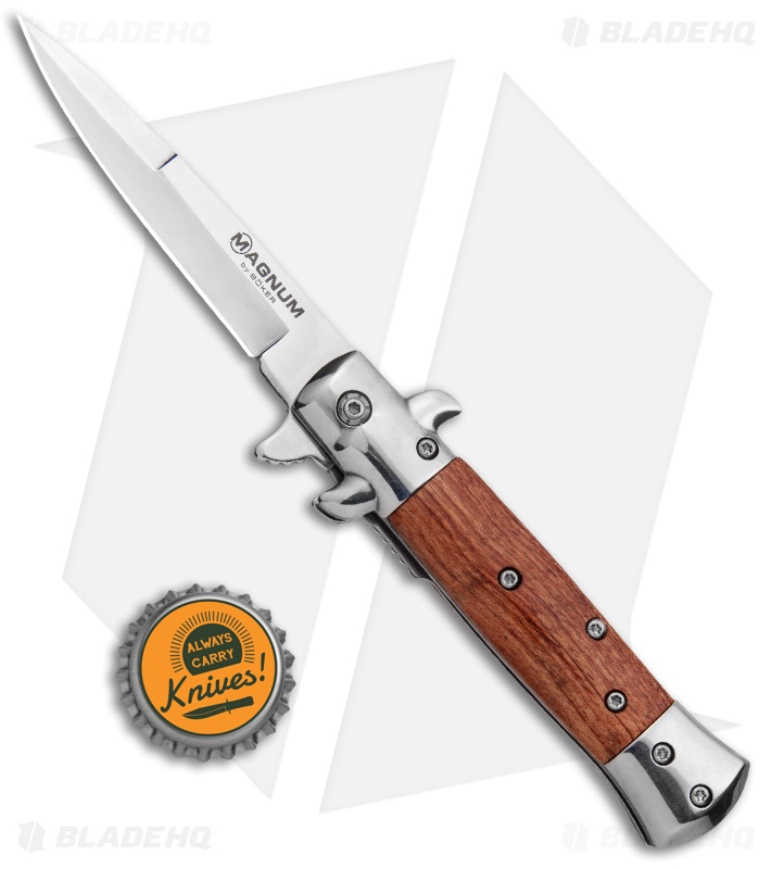 Boker Magnum Italian Classic Small Spring Assist Knife Rosewood (3.3" Polish)