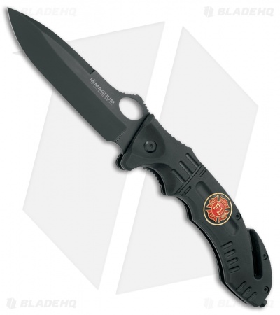 Boker Magnum Midnight Rescue Folding Knife (3.75" Black) 01RY414