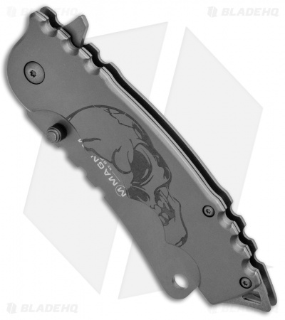 Boker Magnum Mortem Liner Lock Knife Gray Skull (3.375" Gray) 01RY217