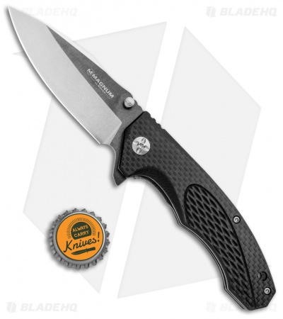 Boker Magnum Omen Liner Lock Knife Black G-10/CF (3.5" Black) 01SC057