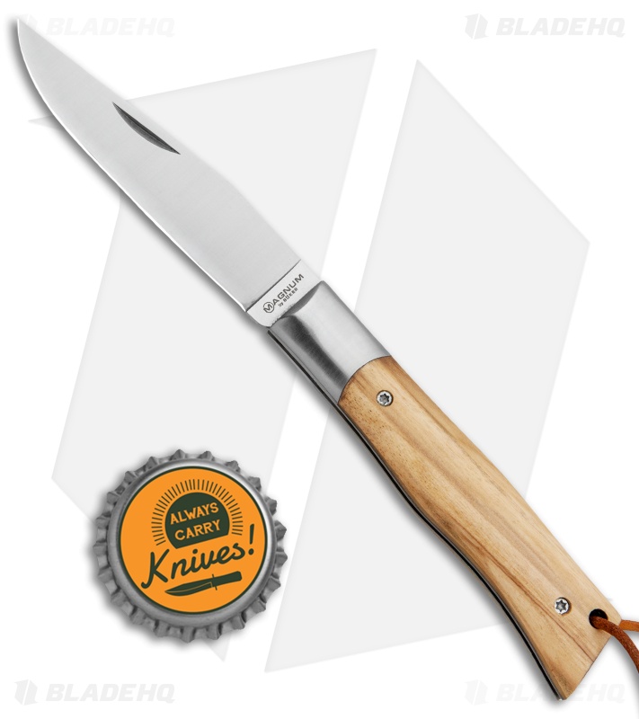 Boker Magnum Parzival Slip Joint Knife Olive Wood (2.75" Satin)  01MB008