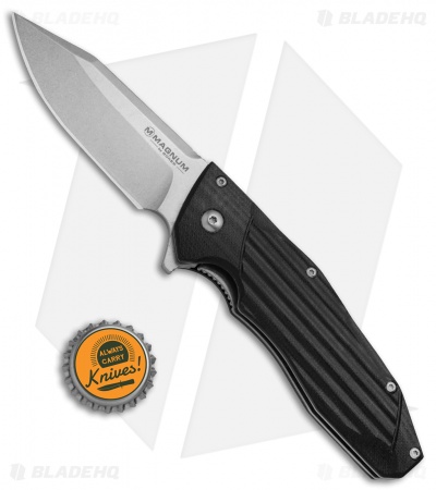 Boker Magnum Passenger Liner Lock Black G-10 (3.4" Satin) 01MB706