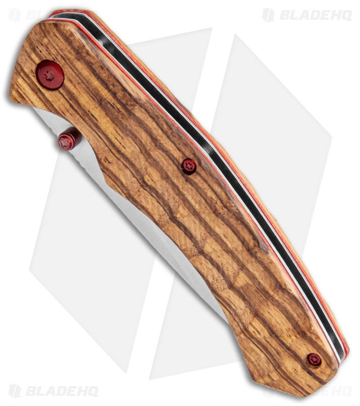 Boker Magnum Red Pupil Liner Lock Knife Zebrawood (3.2" SW) 01SC071