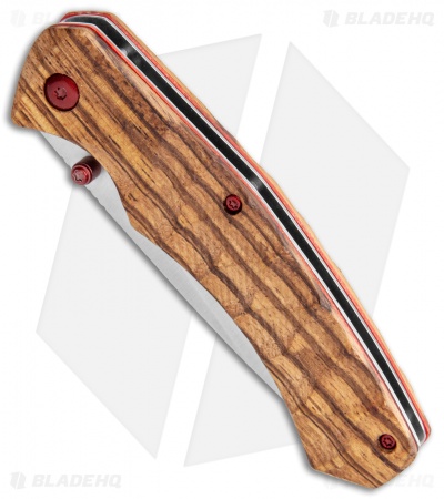 Boker Magnum Red Pupil Liner Lock Knife Zebrawood (3.2" SW) 01SC071