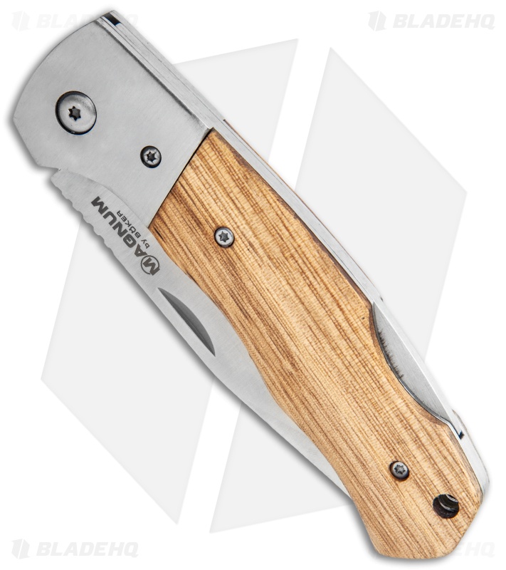 Boker Magnum Rustic Lockback Zebrawood (3.5" Satin) 01SC075