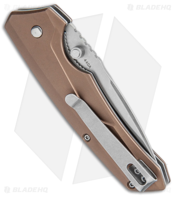 Boker Magnum Seventies Metallic Liner Lock Knife Bronze Aluminum (3.25" Satin)